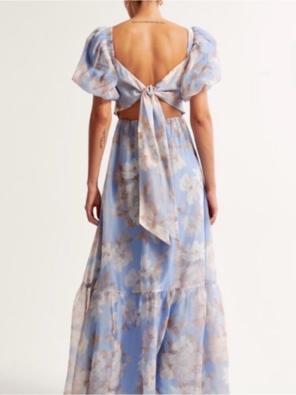 ABERCROMBIE Emerson Floral Puff Sleeve Maxi Dress Size XS - Picture 4 of 5